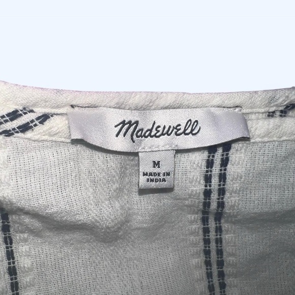 White striped wrap midi coverup Skirt - Picture 7 of 7